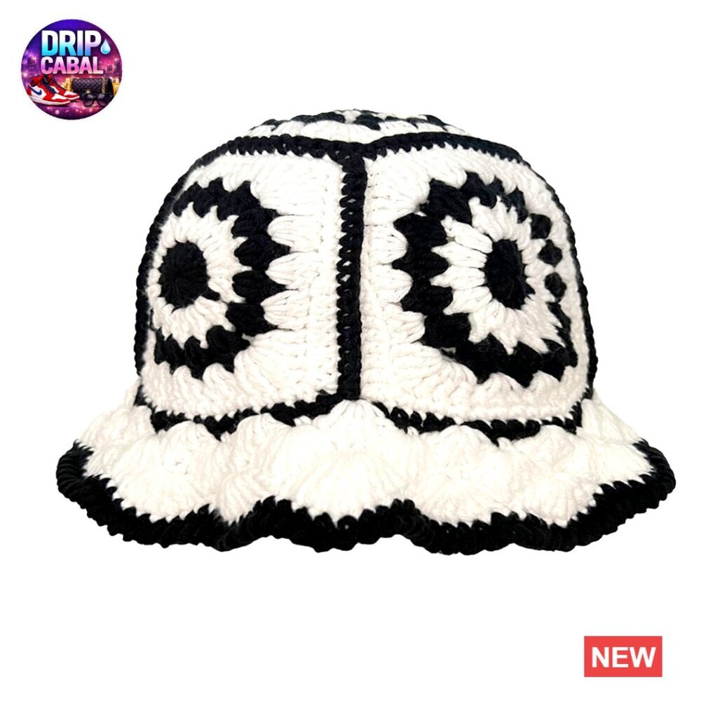Crochet Bucket Hat Handmade Vintage Boho Sun Hat